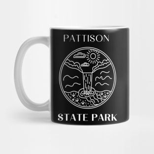 Pattison State Park Waterfall Landscape in the Forest Mug